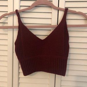 Marron sweater crop